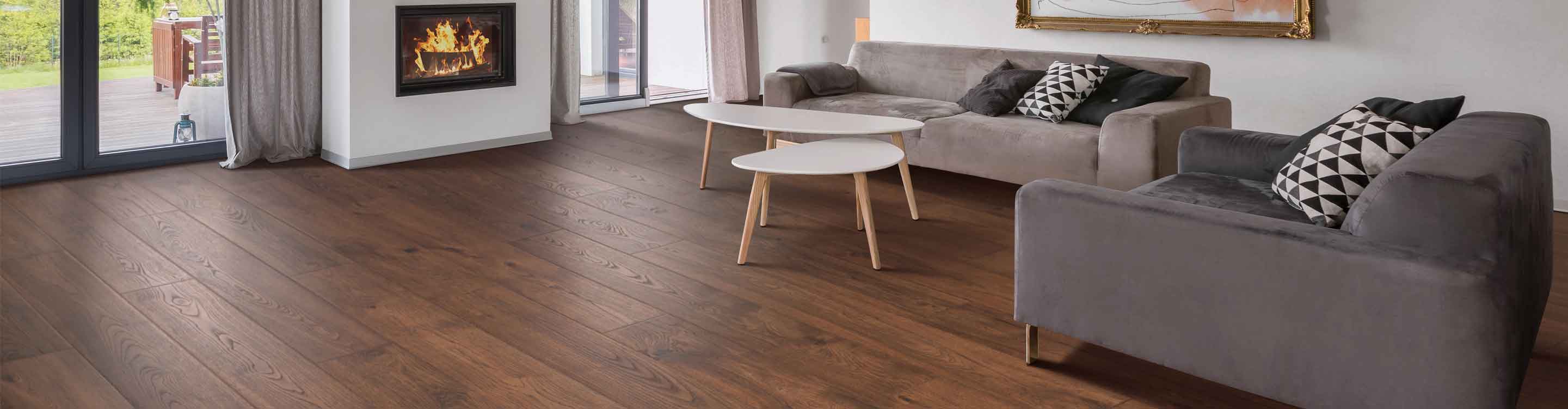 wood look laminate flooring in living room
